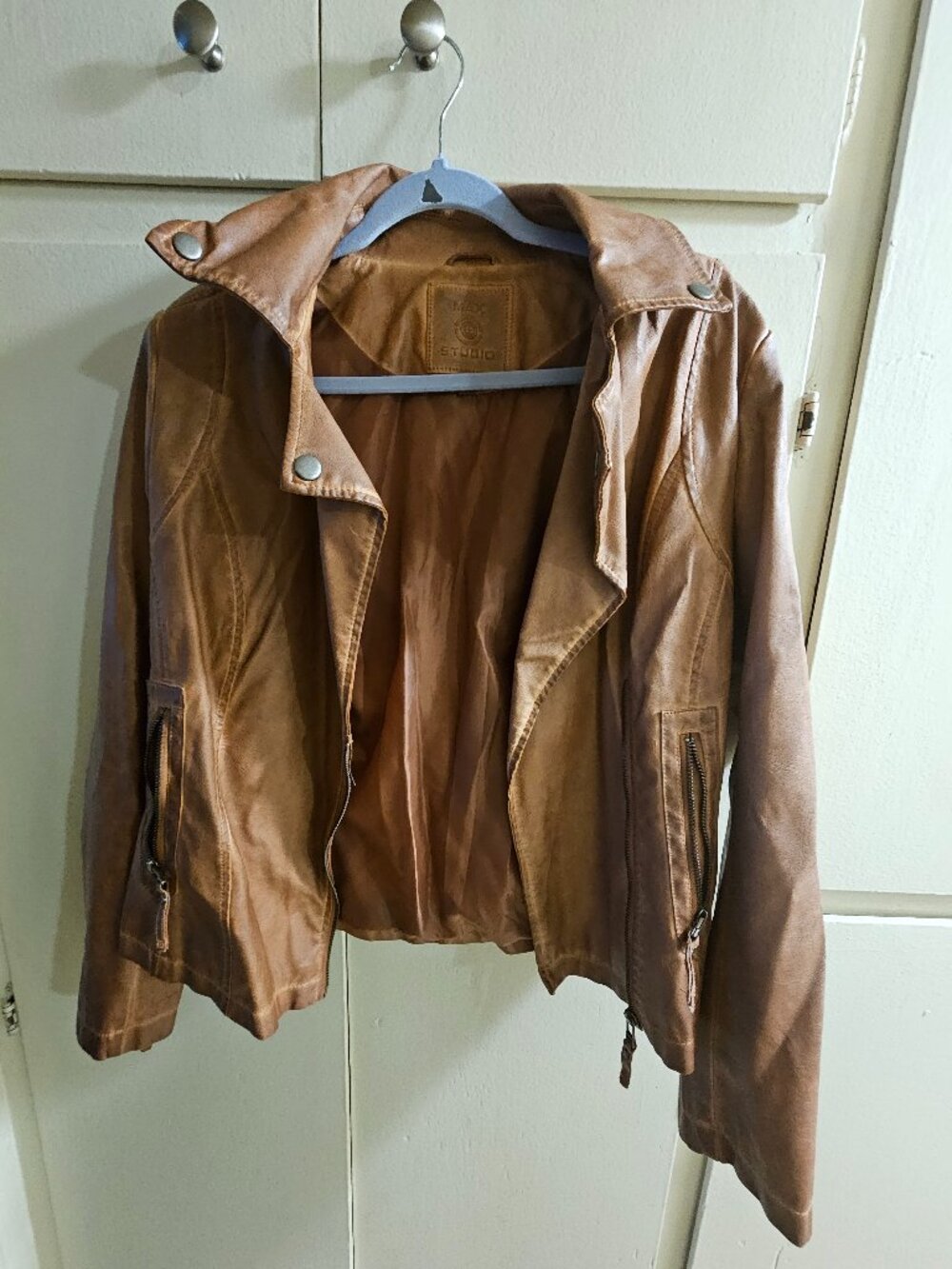 Cognac leather jacket